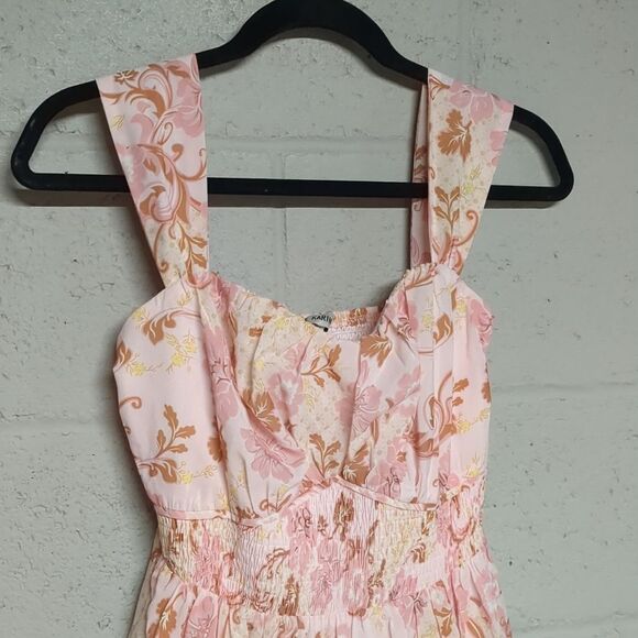 Floral Off Shoulder Smocked Maxi Dress, Size Small, NWT - Picture 6 of 11